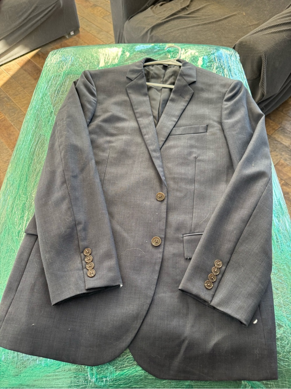J. Crew Men's Gray Two-Button Suit Jacket